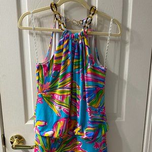 Lilly Pulitzer Siena Halter in Summer Haze Blue